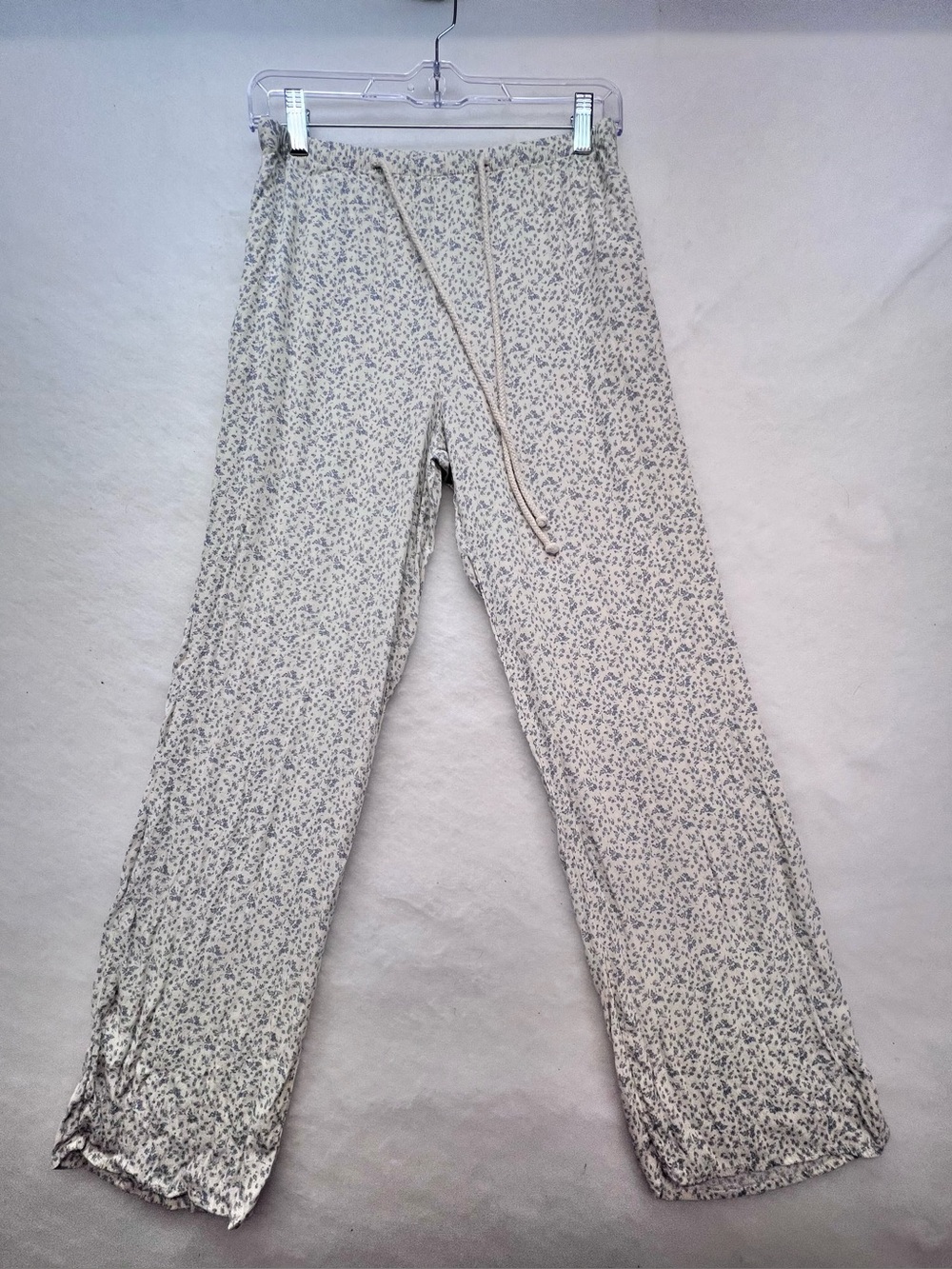 Sienna Sky Blue Floral‎ Casual Pants, small